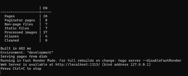 hugo server